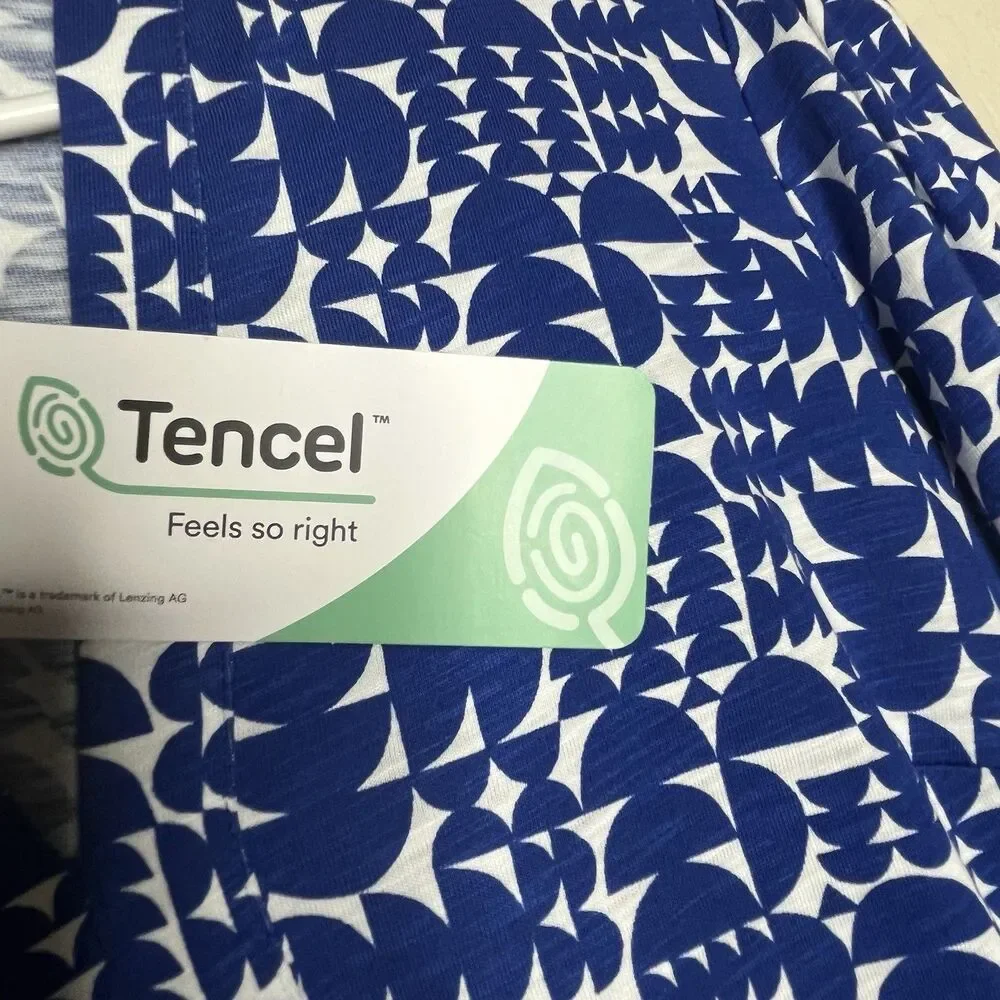 Boden Naomi Blue White Tencel Jersey Dress Pockets Women’s Size 8 L - Picture 8 of 15
